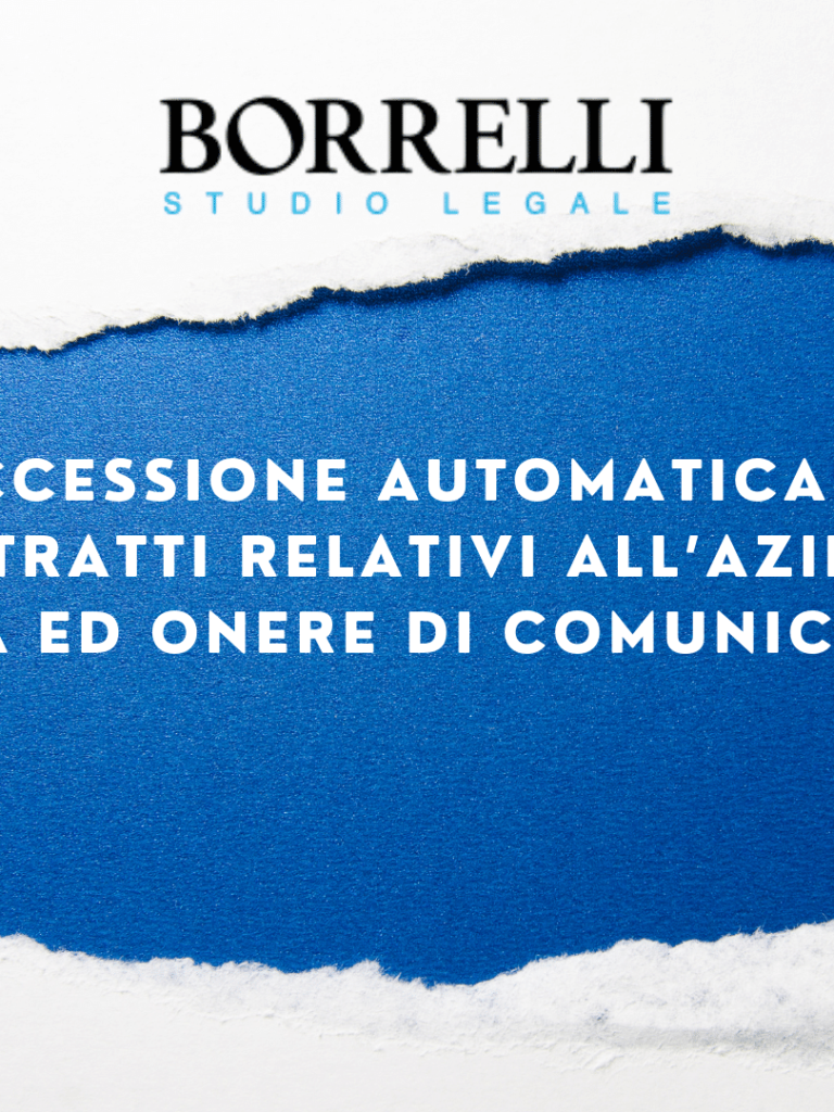 SUCCESSIONE AUTOMATICA NEI CONTRATTI ECC