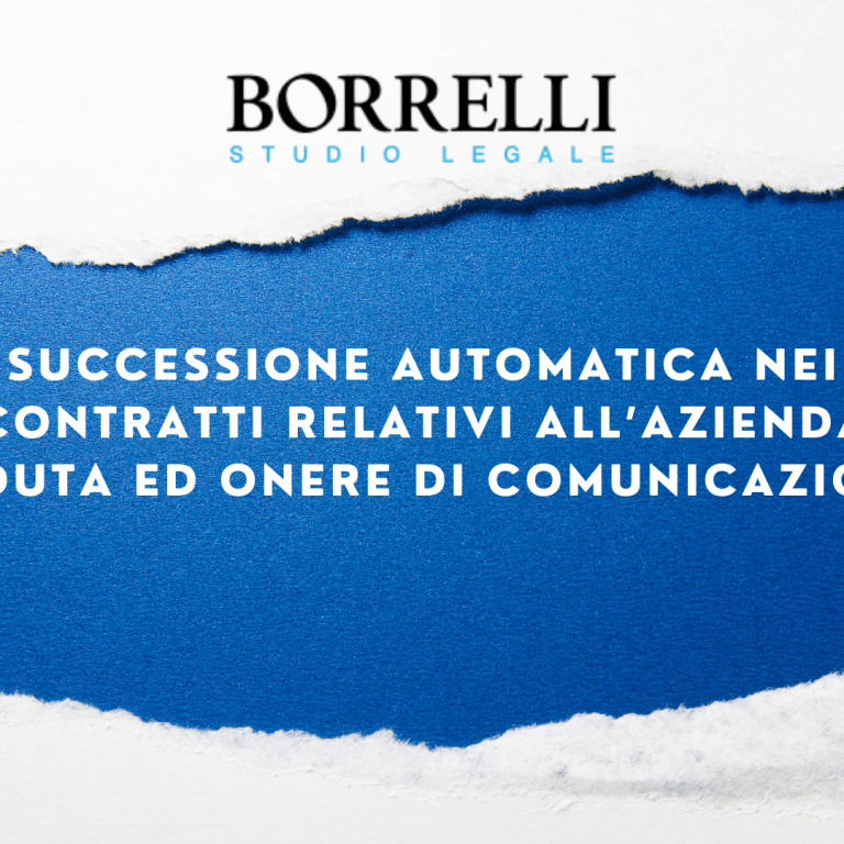 SUCCESSIONE AUTOMATICA NEI CONTRATTI ECC