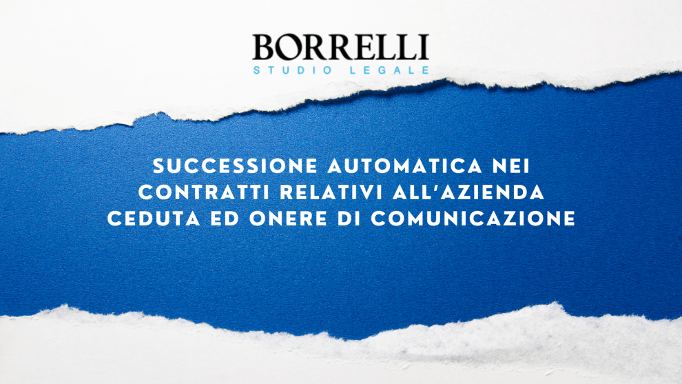 SUCCESSIONE AUTOMATICA NEI CONTRATTI ECC