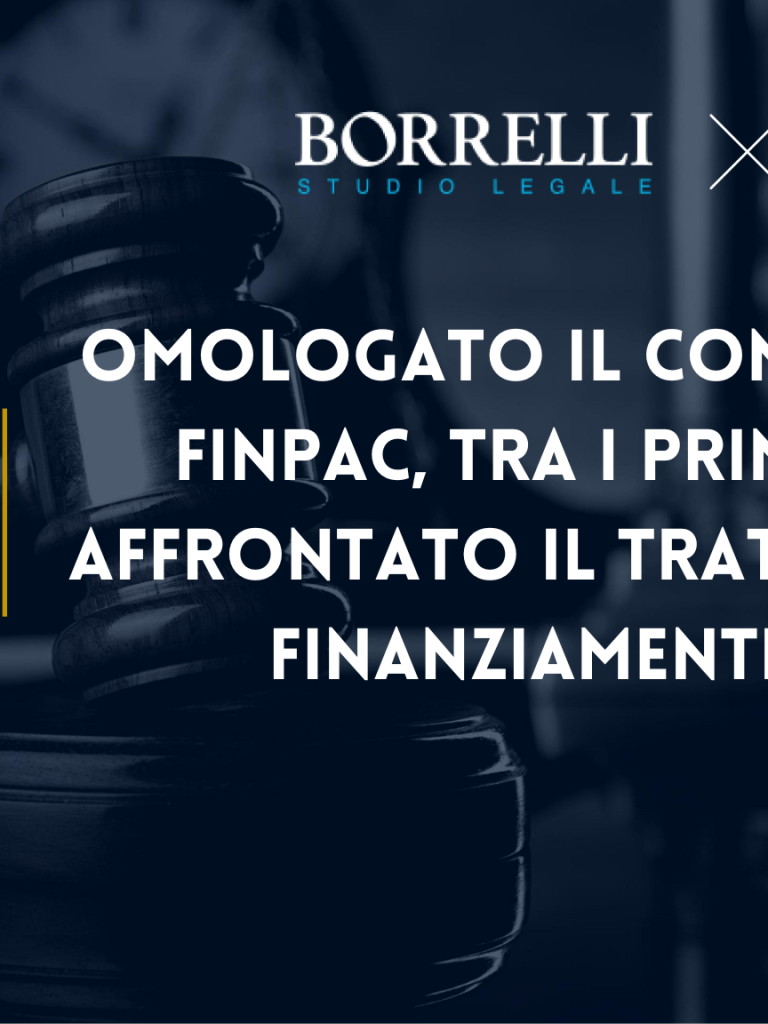 Omologato il Concordato di FINPAC